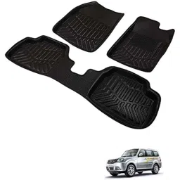 Kozdiko 3D Black Car Foot Mat Set for Tata Sumo Grand, dshbdhb149-picture-47