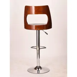 Teal 120kg Leather &a; Chrome Steel Brown &a; Black Tawang Bar Stool image 2