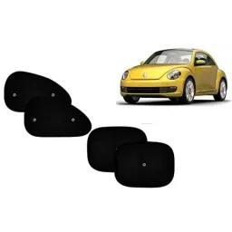Auto Pearl 4 Pcs PVC &a; Mesh Black Window Side Sun Shade Set for Volkswagen Beetle-picture-38