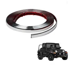 Kozdiko 20m 14mm Silver Car Side Window Chrome Beading Roll for Mahindra Thar-picture-10