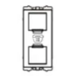 Wipro North West Nowa 1 Module White Double Shutter RJ11 Telephone Socket, A4700 (Pack of 20) image 2