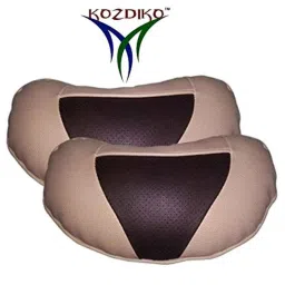 Kozdiko 2 Pcs Brown &a; Beige Neck Rest Set for Audi A6, koz_36925 image 2