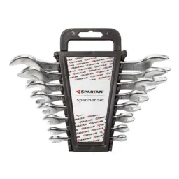 Spartan 8 Pcs Silver Carbon Steel Double Ended Open Jaw Spanner Set, SPA_CombiSPANpk8-picture-44