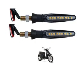 Kozdiko 4 Pcs Plastic Front &a; Rear Side Sleek Yellow Bike Indicator Set for Vespa Liberty-picture-38