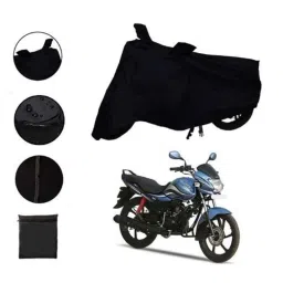 Riderscart Polyester Black Waterproof Two Wheeler Body Cover with Storage Bag for Hero Passion Pro image 2