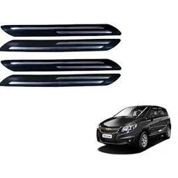 Kozdiko 4 Pcs Double Chrome Bumper Protector Black Set for Chevrolet UVA-picture-21