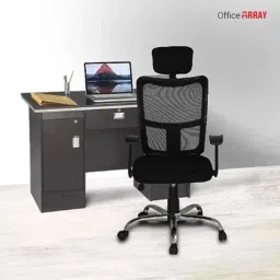 OfficeArray Bravo Black High Back Net Cloth Mesh DIY Executive Office Chair image 3