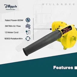 Hillgrove 800W Plastic Yellow Electric Air Blower with Carbon Brushes, Gloves &a; 16 in 1 Screwdriver, HGCM1112 image 4