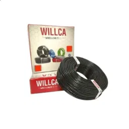 Willca 6 Sqmm Black Single Core FR Multistrand PVC Insulated Unsheathed Industrial Cable, Length: 90 m-picture-36