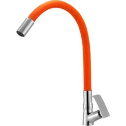 IRIS Qubix Brass Chrome Finish Orange Flexible Swan Neck Basin Tap-picture-22
