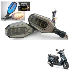 Kozdiko 4 Pcs Plastic Front &a; Rear U Shape Dual Color DRL LED BIke Indicator Set for Hero Maestro Edge 125-picture-31