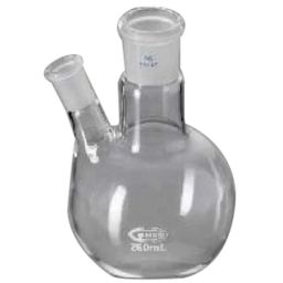 Glassco 3000ml White Printing 3.3 Boro Glass Round Bottom Flask with Angular Two Neck, 059.202.20A-picture-5