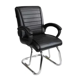 P P Chair Leatherette Black Medium Back Office Executive Chair-picture-40