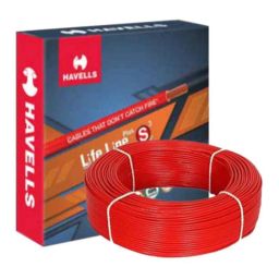 Havells Life Line 2.5 Sqmm Single Core Red FR PVC Insulated Copper Conductor Unsheathed Flexible Industrial Cable, WHFFDNRL12X57, Length: 180 m-picture-39
