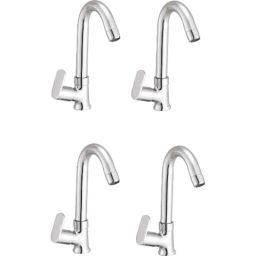 IRIS Ocean Brass Chrome Finish Swan Neck Pillar Tap (Pack of 4)-picture-46