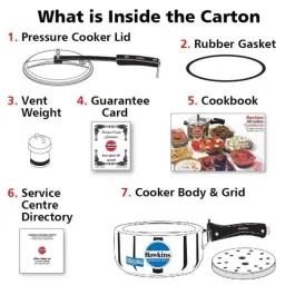 Hawkins 3 Litre Stainless Steel Pressure Cooker, HSS3W (Pack of 3) image 5