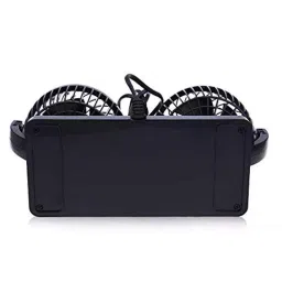 Kozdiko 12V Black Dual Head Rotatable Electric Car Dashboard Fan with 360 Degree for Nissan Micra image 4