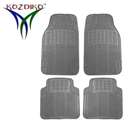 Kozdiko 4 Pcs Grey Rubber Car Mat Set for Fiat 500 Abarth image 2