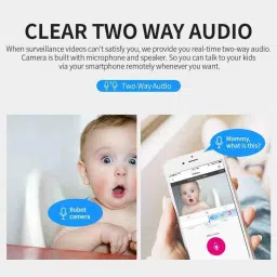 AUSHA 2MP 1080p HD Wi-Fi CCTV Robot Cam with 360 degree Rotating, 2 Way Audio, Auto Tracking &a; Night Vision image 3