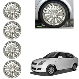 Auto Pearl 4 Pcs 14 inch ABS Silver Car Wheel Cover Set Maruti Suzuki Swift Dzire Type1-picture-29
