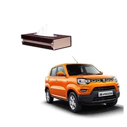 Kozdiko Brown Leatherite Tissue Paper Dispenser Box Maroon Color with 200 Sheets for Maruti Suzuki S-Presso-picture-34