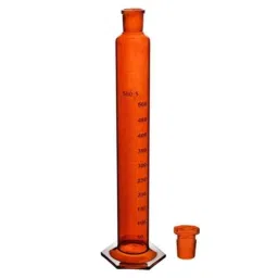 ABGIL 1000ml Amber Borosilicate Glass Hexagonal Base Cylinder Graduated Single Metric Scale with Pour Out &a; Stopper, ABG1232-picture-9