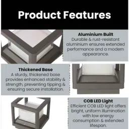 Gigawatts Topaj G014 12W Warm White Waterproof LED Pillar Cube Lamp image 2