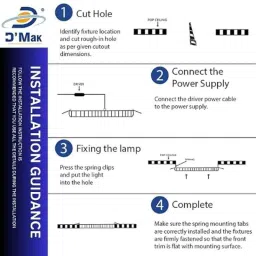 D&s;Mak 22W Natural White Square Rimless LED Conceal Panel Light (Pack of 8) image 5