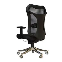 Savya Home Apex Black Plastic Omega Medium Back Office Chair-picture-30