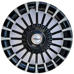 Prigan 4 Pcs 14 inch Polypropylene Silver &a; Black Press Fitting Car Wheel Cover Set for Hyundai Grand i10, PRIGAN-MARVEL-DC-14-GRANDI10-picture-15
