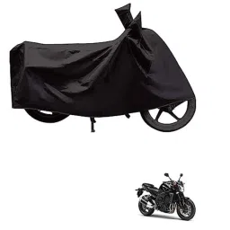 Kozdiko Polyester Black Dust &a; Waterproof Bike Body Cover with Mirror Pockets for Yamaha FZI-picture-12