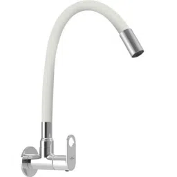 Neelkund Opal Prime Brass White Chrome Finish Flexible Sink Tap with 360 deg Swivel Spout for Kitchen Sink &a; Wash Basin-picture-28