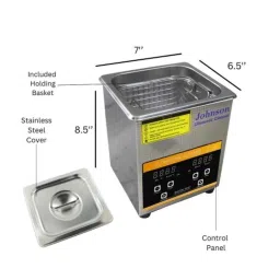 Johnson Tools Digital Pro+ 2 Litre 40kHz Ultrasonic Cleaner with Auto Digital Timer &a; Heater for Jewelry, Glasses &a; Watches Cleaner image 3