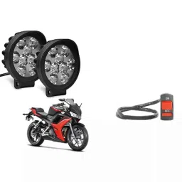 Cartronics 9 Round Cap Led Fog Light with On/Off Switch for Hero Hx 250 R Set Of 2 Pcs, CAR-6JT5A2-picture-42