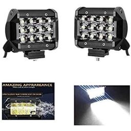 AOW 12 LED Fog Light/Work Light Bar Spot Beam Off Road Driving Lamp 36W Cree - Set of 2 Pieces (with Switch) for Suzuki Gixxer-picture-11