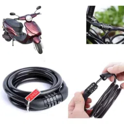 Auto Pearl PVC &a; Plastic Black Combination Cable Lock for E Star BS6, 636-picture-19