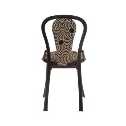 Supreme Pearl Brown Jordan &a; Brown Circle Chairs With Lacquer Finish (Pack Of 4) image 5