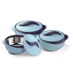 Pinnacle Parisa 3 Pcs Stainless Steel Blue Hot Case Casserole Set-picture-28