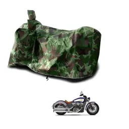 Kozdiko Polyester Jungle Print Waterproof Bike Body Cover with Mirror Pockets &a; Buckle Belt for Indian X Scout-picture-26