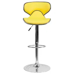 Furniturstation Leatherette Yellow Adjustable Height Marlon Swivel Bar Stool, SBF_BR04YE image 2