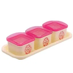 Trueware Daffodil 3 Pieces 500ml Pink Storage Container Set-picture-29