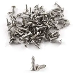 Screwtight 12x4mm Carbon Steel Chrome Finish Phillips Head Gypsum Drywall Screw (Pack of 150)-picture-13