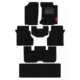 Elegant Cord Black Carpet Car Mat Set for Tata Safari 2021 6 Seater Manual-picture-7