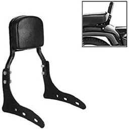 Meenu Arts World Harley Style Backrest Support Pillion Balck Cushion Back Rest Full Black Bar for Royal Enfield Models RE-35-picture-26