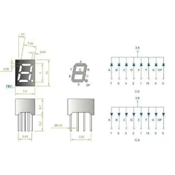 Oasistek 100 Pcs 0.28 inch Ultra Yellow Single Digit Display Module Set, TOS-2181 image 2