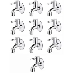 Spazio Stainless Steel Chrome Finish Turbo Collection Bib Cock with Foam Flow Wall Flange (Pack of 10)-picture-26