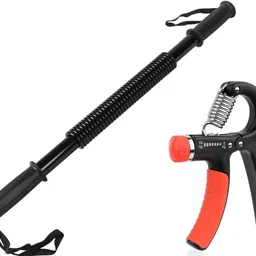 20 kg Power Twister Bar & Adjustable Hand Gripper Fitness Accessory Kit Kit-image-29