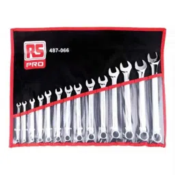 RS Pro 14 Pcs Chrome Vanadium Steel Spanner Set, 487066-picture-10