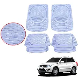 Kozdiko 4 Pcs 6204 PVC &a; Rubber Clear Car Foot Mat Set for Maruti Grand Vitara-picture-16