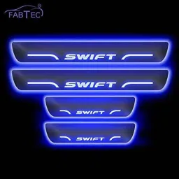 Fabtec 4 Pcs Car Door Foot Step LED Sill Plate for Maruti Suzuki S Cross image 3